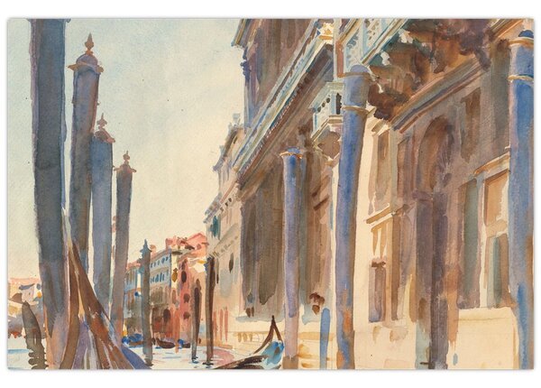 Tablou - John Singer Sargent, Gondola Moorings on the Grand Canal, reproducere (90x60 cm)