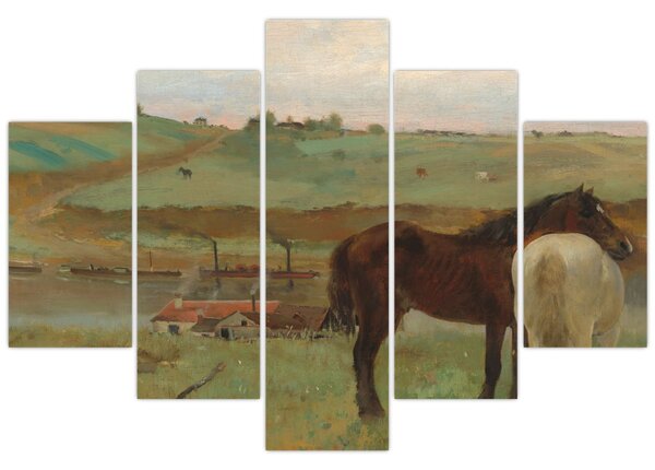 Tablou - Edgar Degas, Horses in a Meadow, reproducere (150x105 cm)