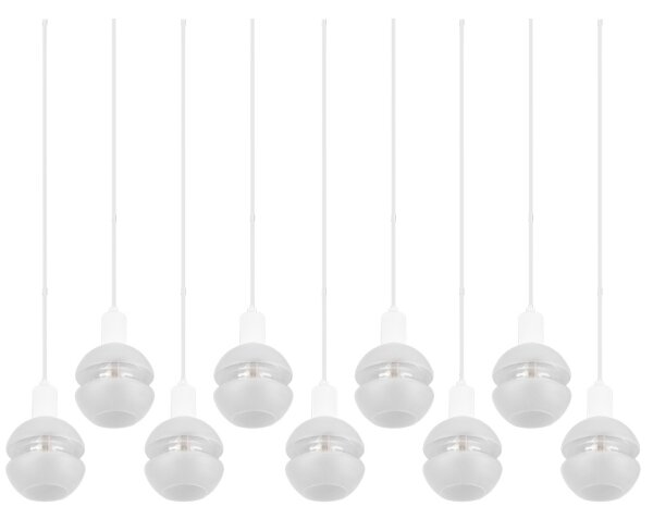Trio - Candelabru suspendat pe cablu MELA 9xE14/25W/230V, alb