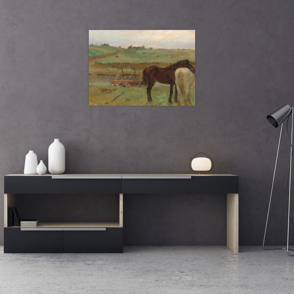 Tablou - Edgar Degas, Horses in a Meadow, reproducere (70x50 cm)