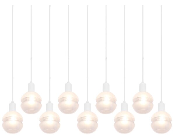 Trio - Candelabru suspendat pe cablu MELA 9xE14/25W/230V, alb