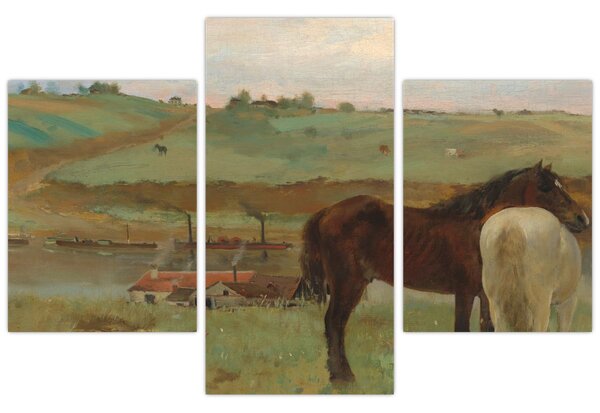 Tablou - Edgar Degas, Horses in a Meadow, reproducere (90x60 cm)