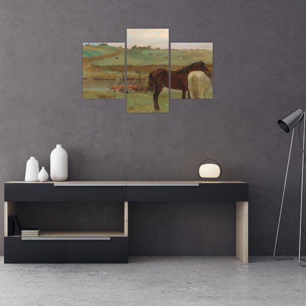 Tablou - Edgar Degas, Horses in a Meadow, reproducere (90x60 cm)