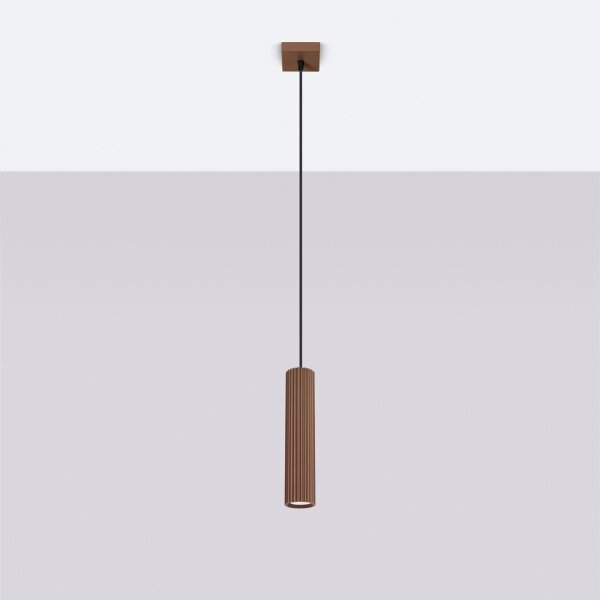 Brilagi - Pendul LED pe cablu CRESTO 1xGU10/10W/230V maro