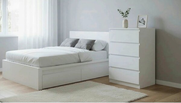 Comoda HANY NEW 014, alb, PAL laminat, 60x49x95 cm