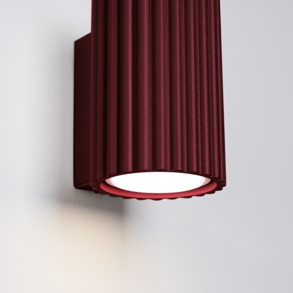 Brilagi - Aplica LED de perete CRESTO, 1x GU10, 10W, 230V, diam. 10 cm, burgund