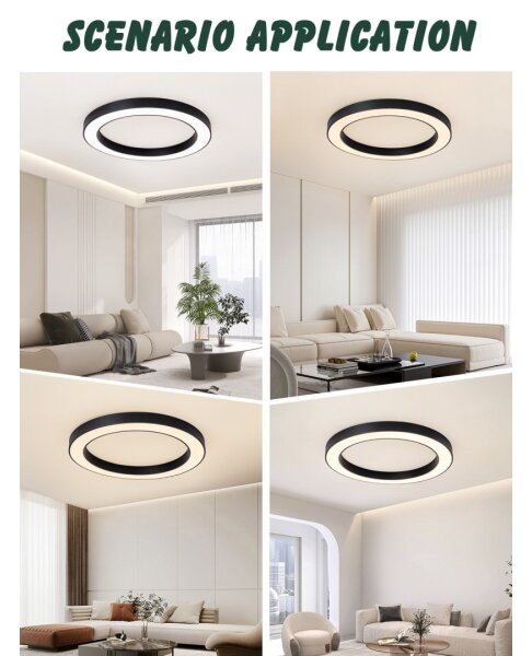 Plafonieră LED dimabilă PASTEL LED/68W/230V 95 cm negru Tuya Immax NEO 07210L + telecomandă
