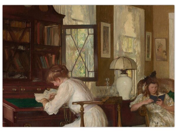 Tablou - Edmund Tarbell, Josephine and Mercie, reproducere (70x50 cm)