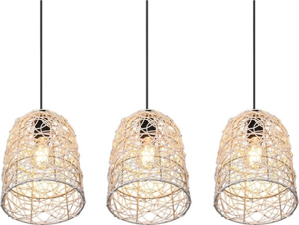 Reality - Lustră suspendată pe cablu LOVIS, 3xE27/40W/230V, negru