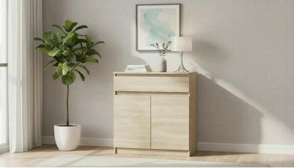 Comoda HANY NEW 007, stejar sonoma, DTD laminat, 90x49x96 cm