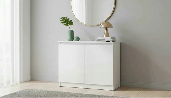 Comoda HANY NEW 008, alb, DTD laminat, 90x49x74 cm