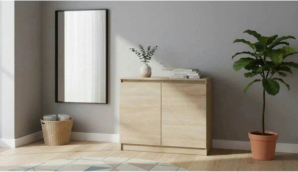 Comoda HANY NEW 008, stejar sonoma, DTD laminat, 90x49x74 cm