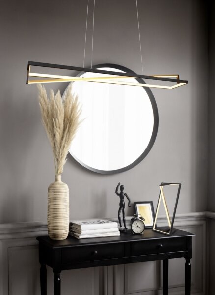 Trio - Lustră LED reglabilă suspendată pe cablu EDGE LED/35W/230V 2300/3000/4000K, negru