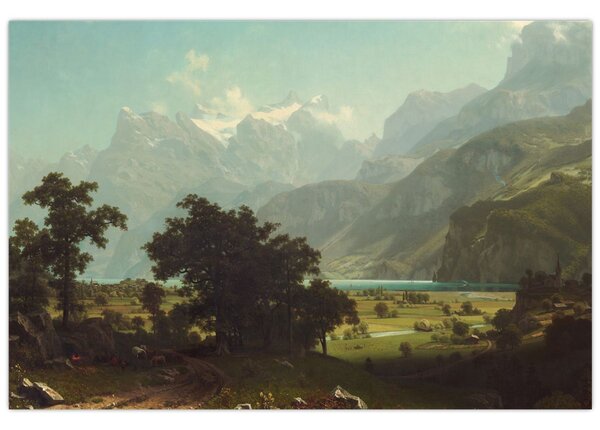 Tablou - Albert Bierstadt, Lake Lucerne, reproducere (90x60 cm)