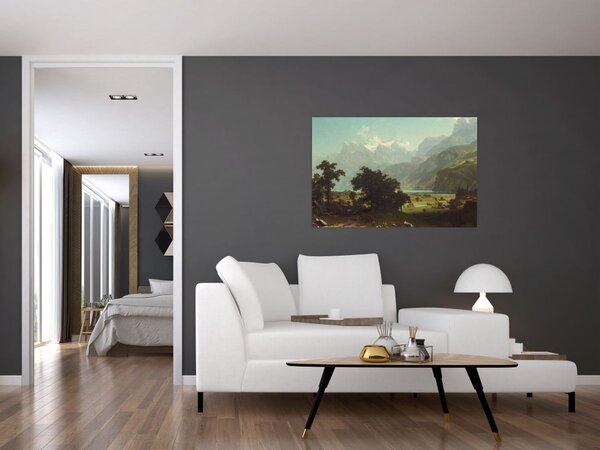 Tablou - Albert Bierstadt, Lake Lucerne, reproducere (90x60 cm)
