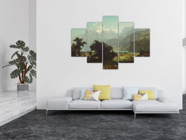 Tablou - Albert Bierstadt, Lake Lucerne, reproducere (150x105 cm)
