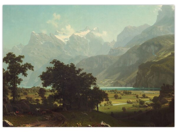 Tablou - Albert Bierstadt, Lake Lucerne, reproducere (70x50 cm)