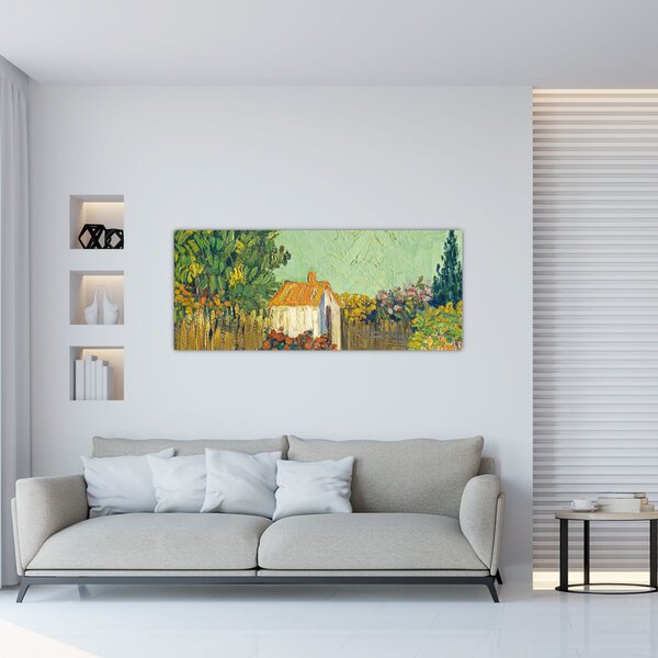 Tablou - Imitator of Vincent van Gogh, Landscape, reproducere (120x50 cm)