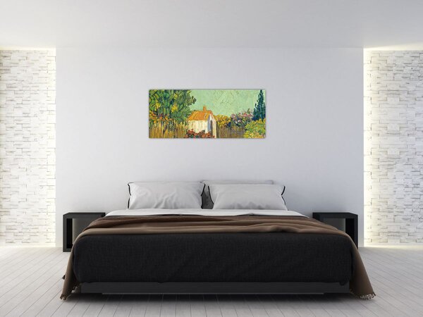 Tablou - Imitator of Vincent van Gogh, Landscape, reproducere (120x50 cm)