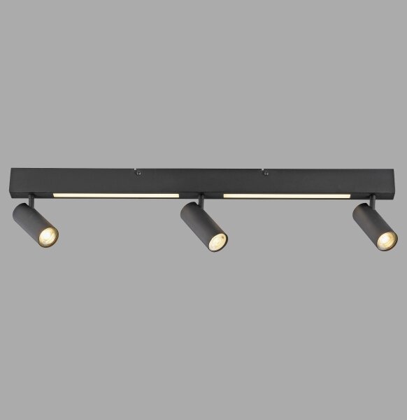 Schöner Wohnen 11794-18 - Spot LED DANTE 3xGU10/10W+LED/14,4W negru