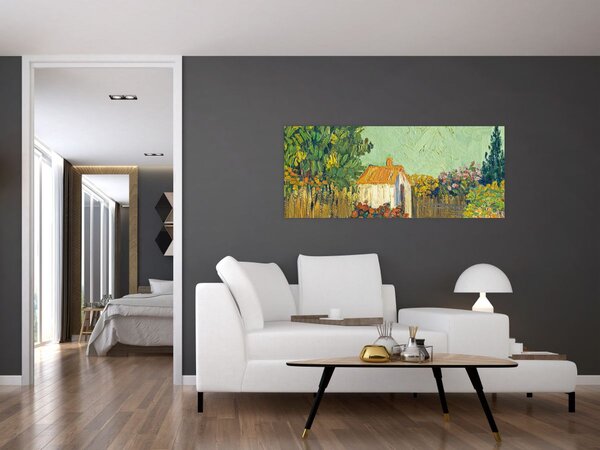 Tablou - Imitator of Vincent van Gogh, Landscape, reproducere (120x50 cm)