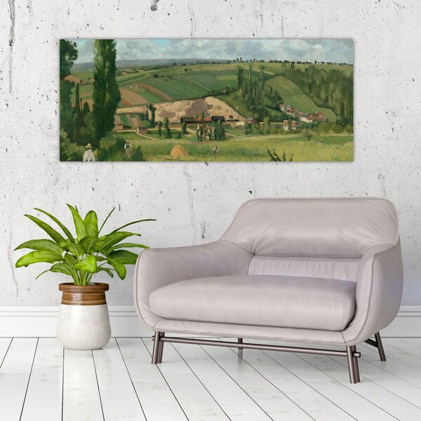 Tablou - Camille Pissarro, Landscape at Les Pâtis, Pontoise, reproducere (120x50 cm)