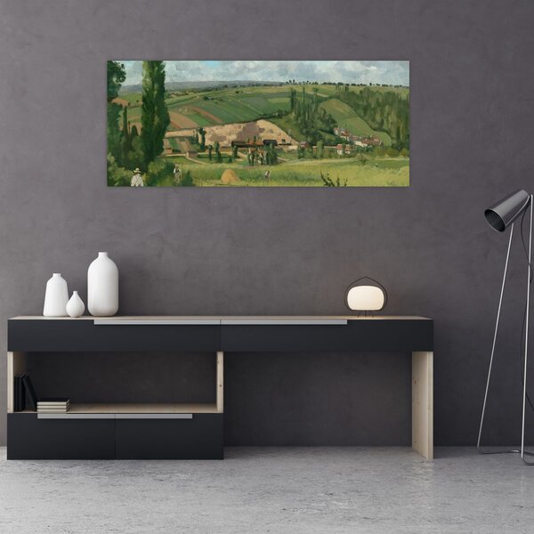 Tablou - Camille Pissarro, Landscape at Les Pâtis, Pontoise, reproducere (120x50 cm)