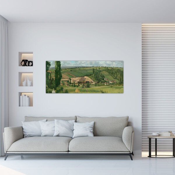 Tablou - Camille Pissarro, Landscape at Les Pâtis, Pontoise, reproducere (120x50 cm)