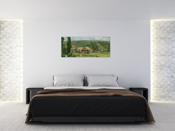 Tablou - Camille Pissarro, Landscape at Les Pâtis, Pontoise, reproducere (120x50 cm)