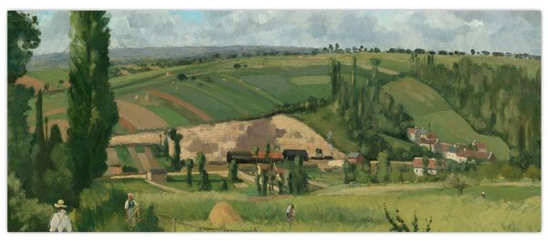 Tablou - Camille Pissarro, Landscape at Les Pâtis, Pontoise, reproducere (120x50 cm)