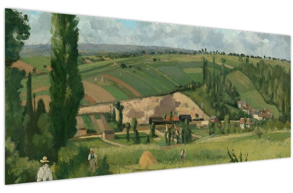 Tablou - Camille Pissarro, Landscape at Les Pâtis, Pontoise, reproducere (120x50 cm)