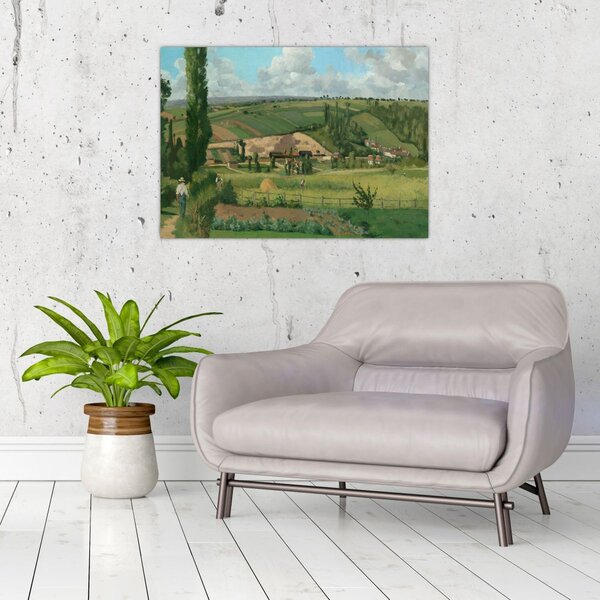 Tablou - Camille Pissarro, Landscape at Les Pâtis, Pontoise, reproducere (70x50 cm)