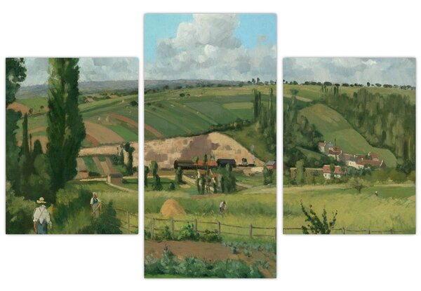Tablou - Camille Pissarro, Landscape at Les Pâtis, Pontoise, reproducere (90x60 cm)