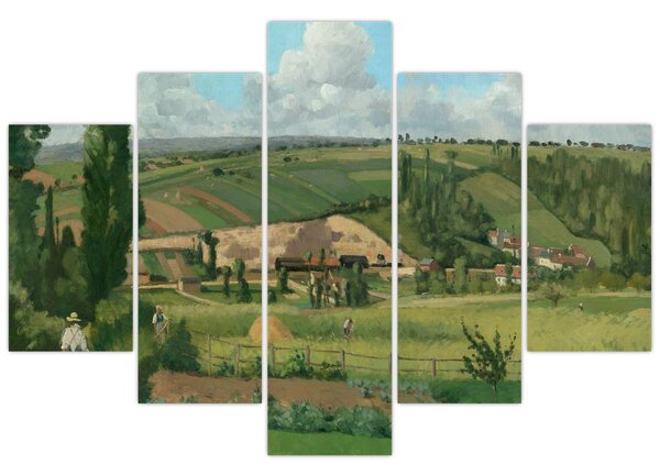 Tablou - Camille Pissarro, Landscape at Les Pâtis, Pontoise, reproducere (150x105 cm)