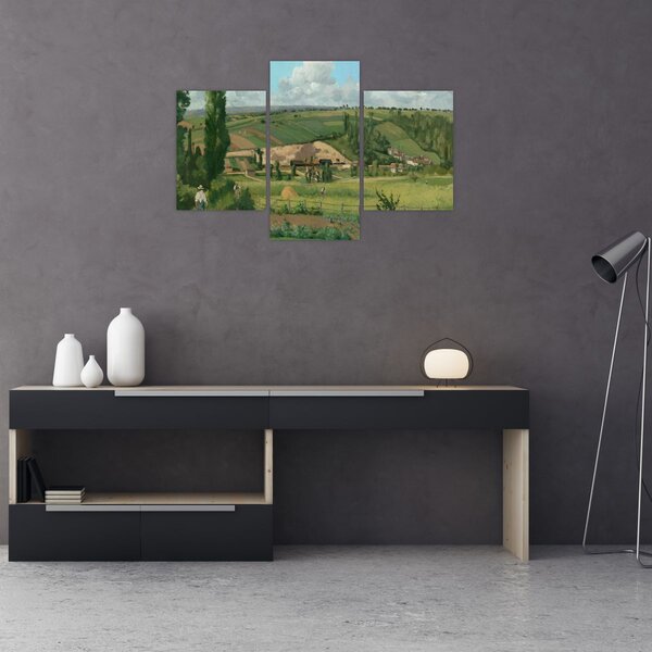 Tablou - Camille Pissarro, Landscape at Les Pâtis, Pontoise, reproducere (90x60 cm)
