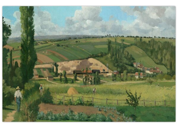Tablou - Camille Pissarro, Landscape at Les Pâtis, Pontoise, reproducere (90x60 cm)