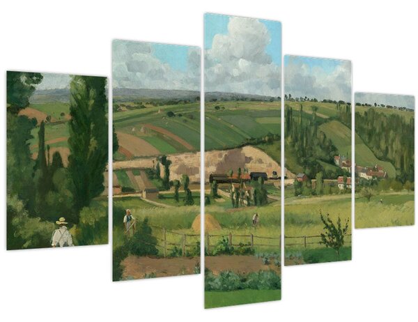 Tablou - Camille Pissarro, Landscape at Les Pâtis, Pontoise, reproducere (150x105 cm)