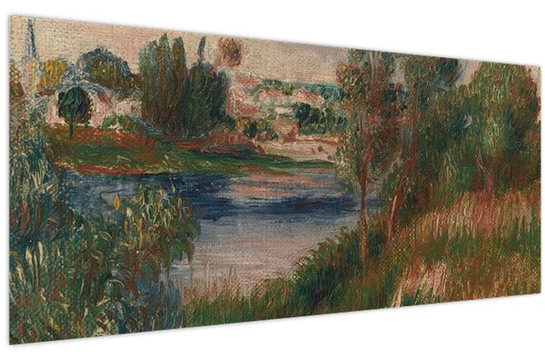 Tablou - Auguste Renoir, Landscape at Vetheuil, reproducere (120x50 cm)