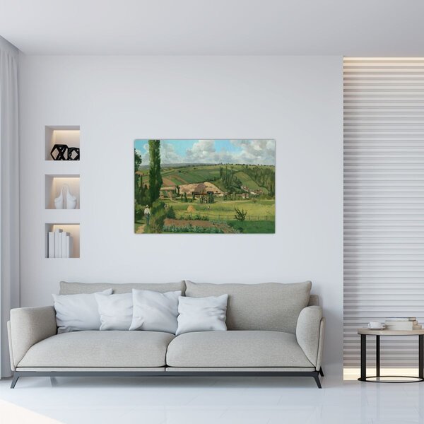 Tablou - Camille Pissarro, Landscape at Les Pâtis, Pontoise, reproducere (90x60 cm)