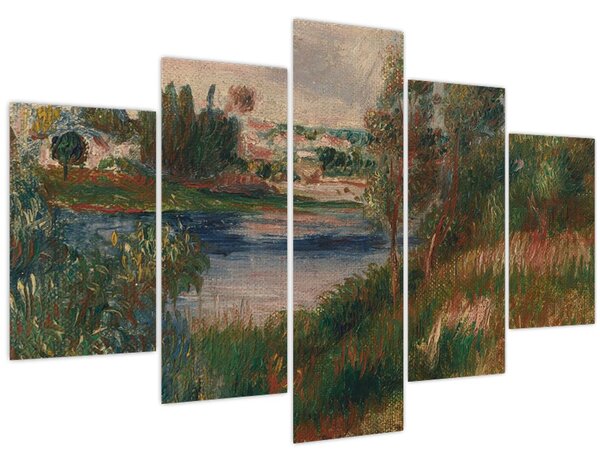 Tablou - Auguste Renoir, Landscape at Vetheuil, reproducere (150x105 cm)