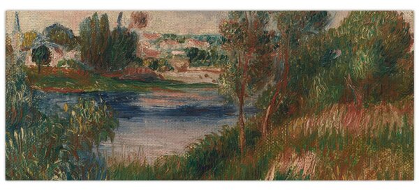 Tablou - Auguste Renoir, Landscape at Vetheuil, reproducere (120x50 cm)
