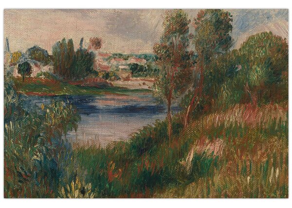 Tablou - Auguste Renoir, Landscape at Vetheuil, reproducere (90x60 cm)