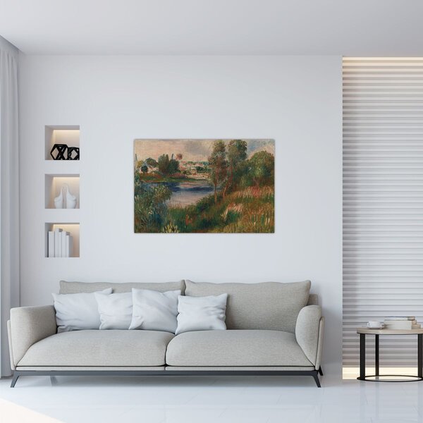 Tablou - Auguste Renoir, Landscape at Vetheuil, reproducere (90x60 cm)