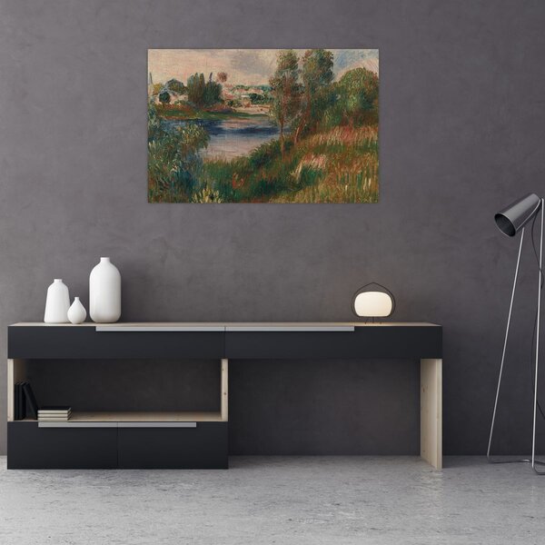 Tablou - Auguste Renoir, Landscape at Vetheuil, reproducere (90x60 cm)