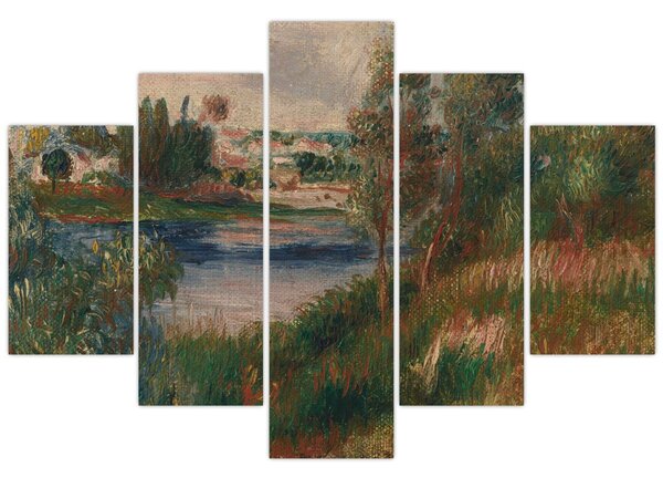 Tablou - Auguste Renoir, Landscape at Vetheuil, reproducere (150x105 cm)