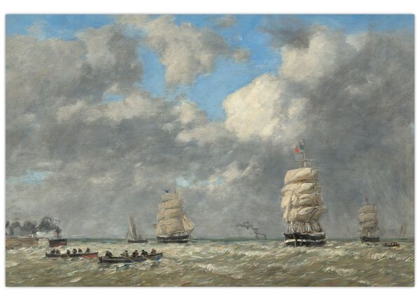 Tablou - Eugène Boudin, Le Havre, reproducere (90x60 cm)