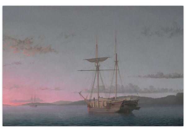 Tablou - Fitz Henry Lane, Lumber Schooners at Evening on Penobscot Bay, reproducere (90x60 cm)