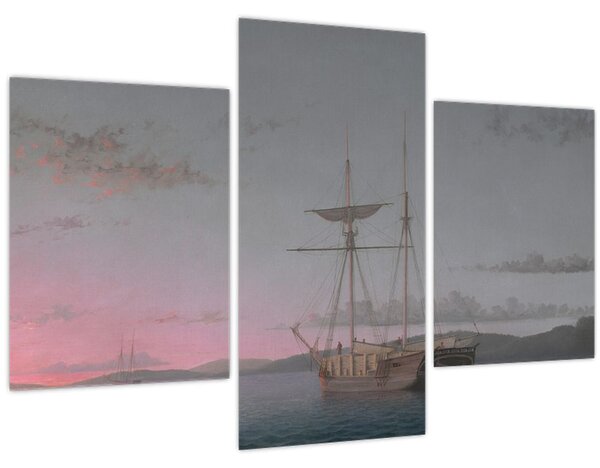 Tablou - Fitz Henry Lane, Lumber Schooners at Evening on Penobscot Bay, reproducere (90x60 cm)