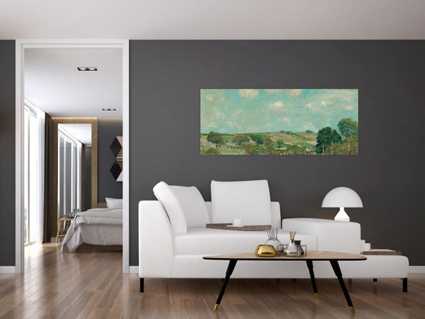 Tablou - Alfred Sisley, Meadow, reproducere (120x50 cm)