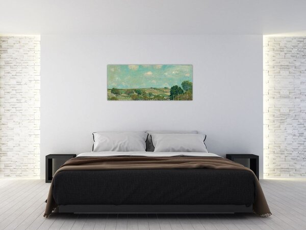 Tablou - Alfred Sisley, Meadow, reproducere (120x50 cm)